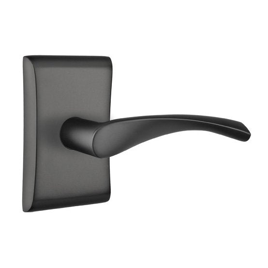 Emtek Triton Lever With Neos Rosette in Flat Black finish