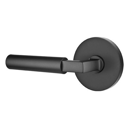 Emtek Hercules Lever With Disk Rosette in Flat Black finish