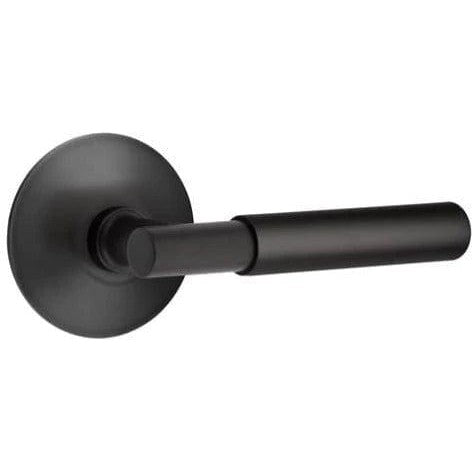 Emtek Myles Lever With Modern Rosette in Flat Black finish