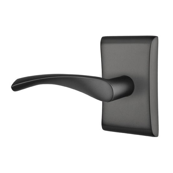 Emtek Triton Lever With Neos Rosette in Flat Black finish