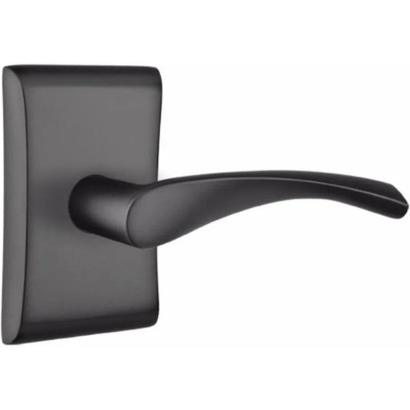 Emtek Triton Lever With Neos Rosette in Flat Black finish