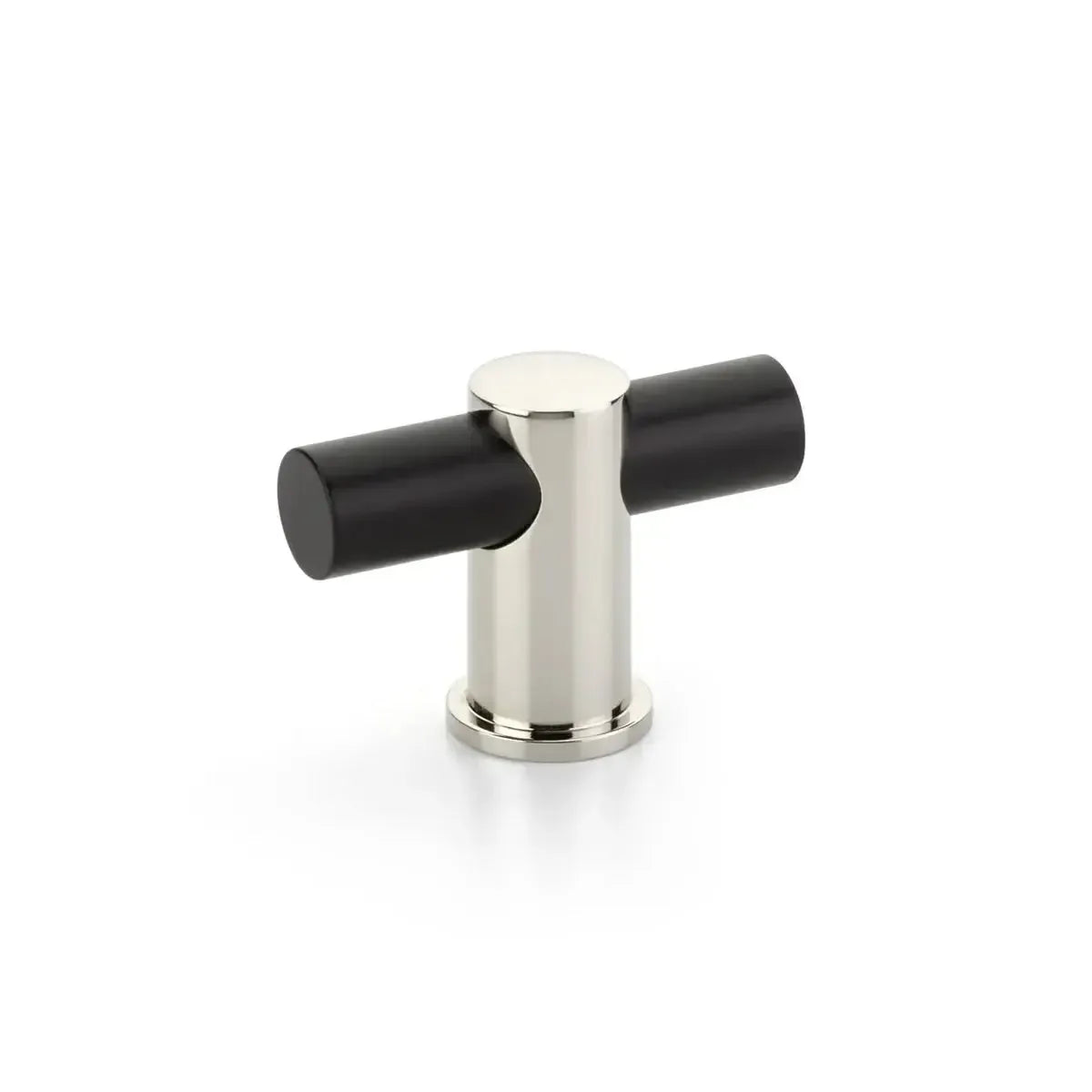 Fonce T-Knob Matte Black Bar/Polished Nickel Stem