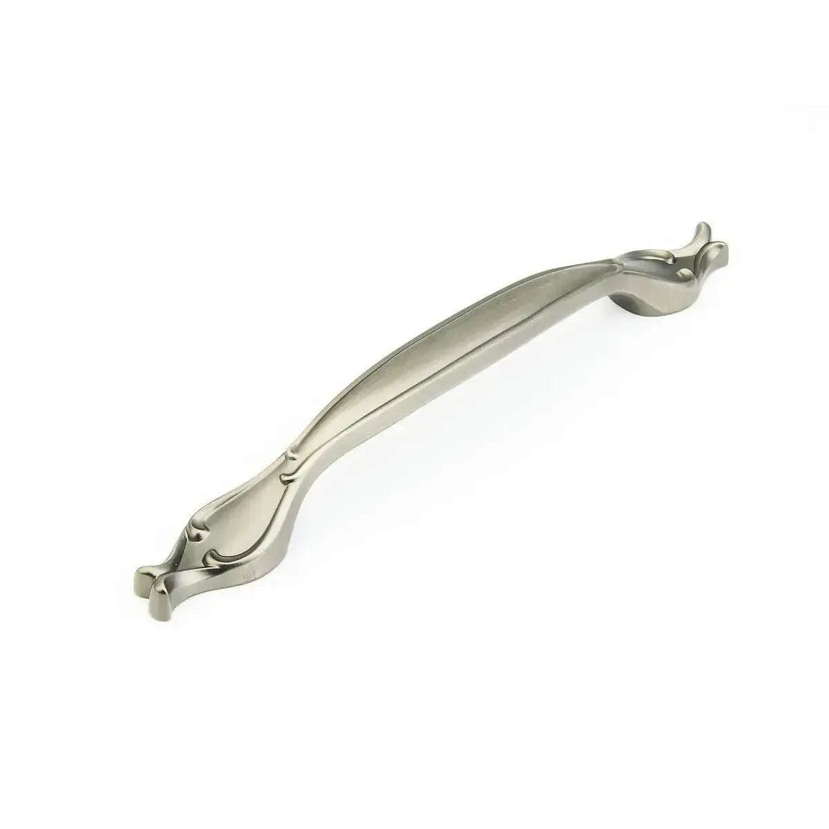 The Schaub French Farm Cabinet Pull in Antique Nickel finish.