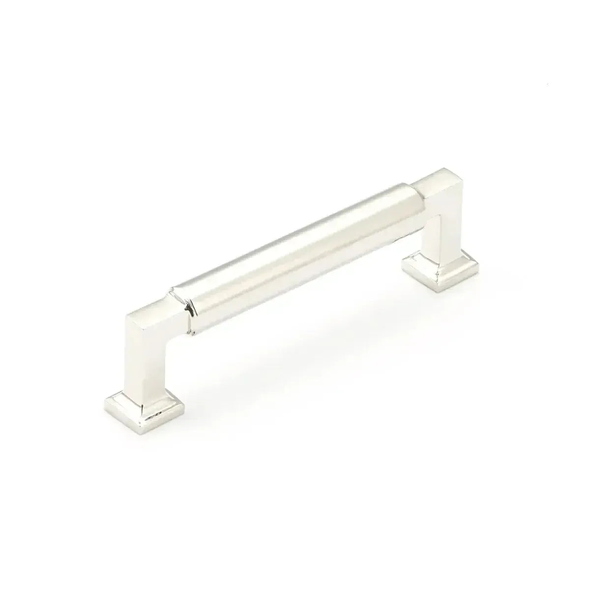 The Schaub Haniburton Cabinet Pull in Polished Nickel finish.