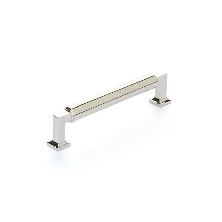 The Schaub Haniburton Cabinet Pull in Polished Nickel finish.
