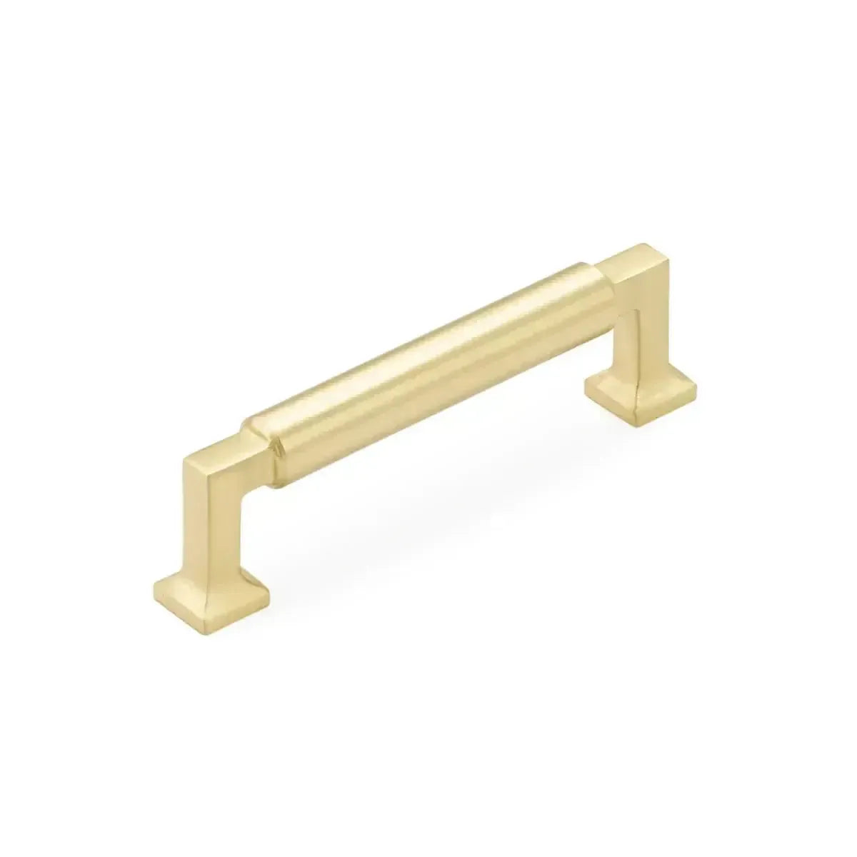 The Schaub Haniburton Cabinet Pull in Satin Brass finish.