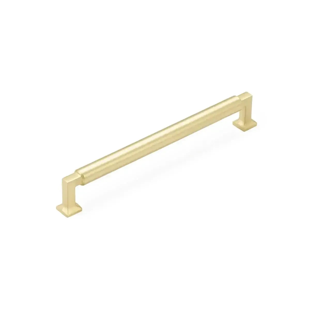 The Schaub Haniburton Cabinet Pull in Satin Brass finish.