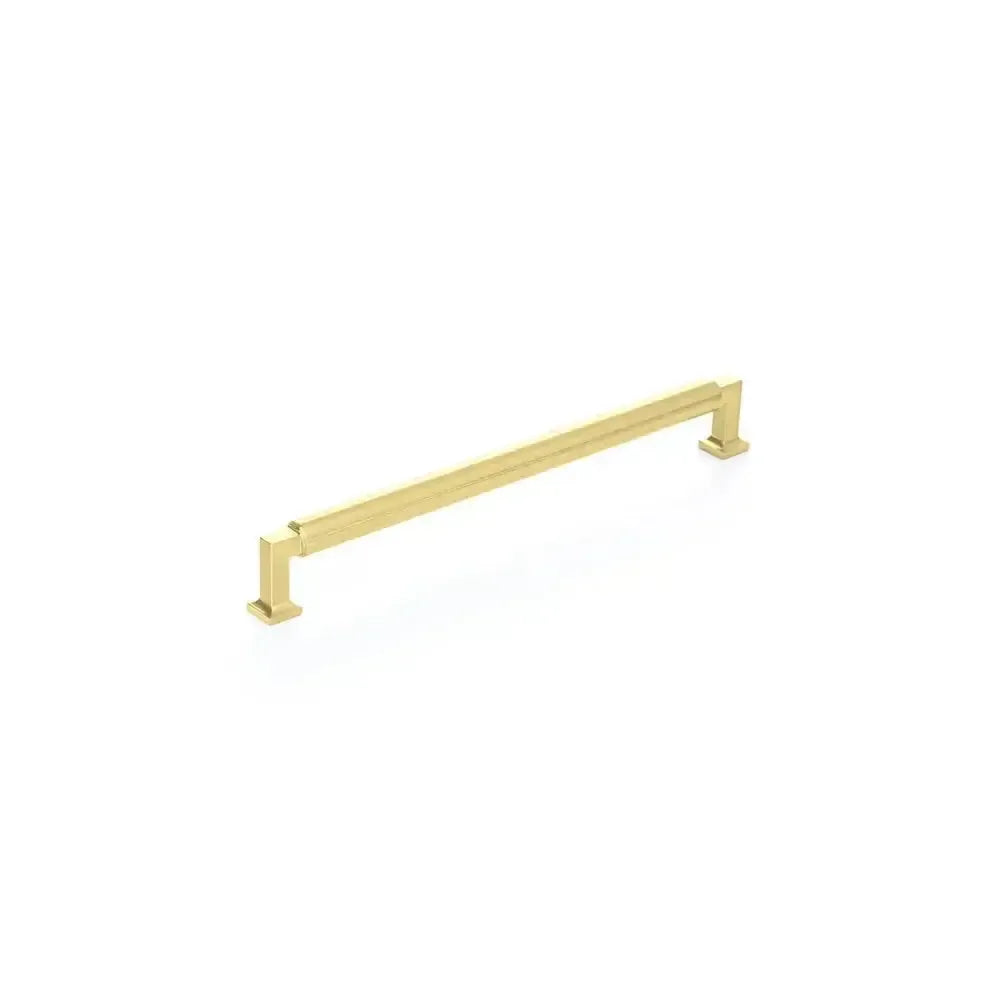 The Schaub Haniburton Cabinet Pull in Satin Brass finish.