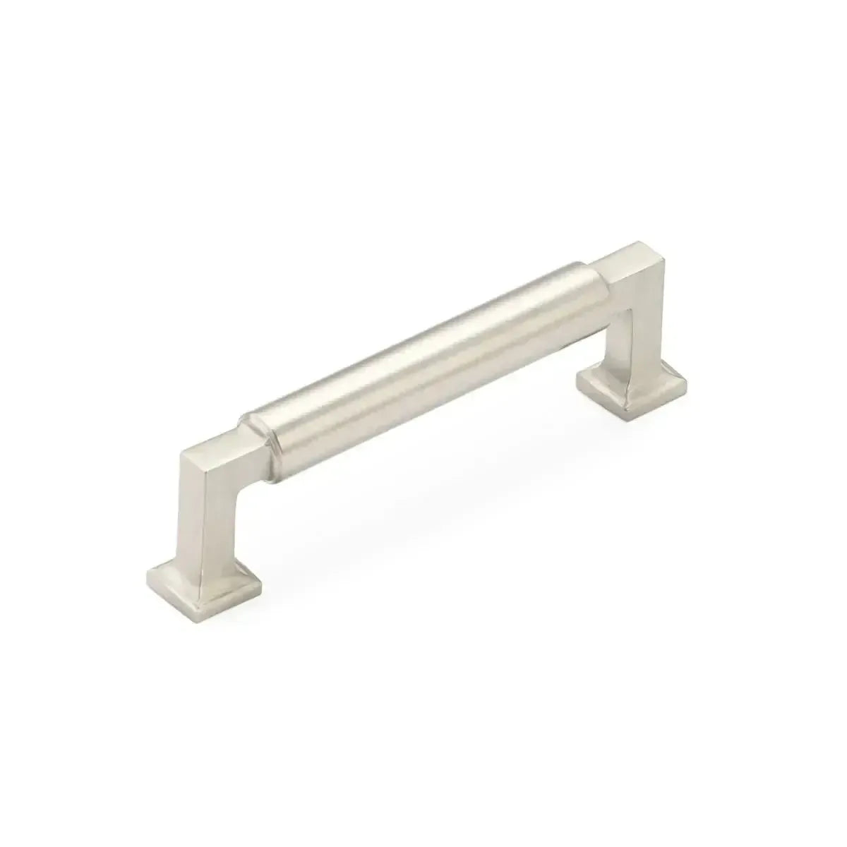 The Schaub Haniburton Cabinet Pull in Satin Nickel finish.