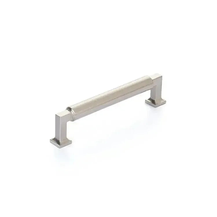 The Schaub Haniburton Cabinet Pull in Satin Nickel finish.