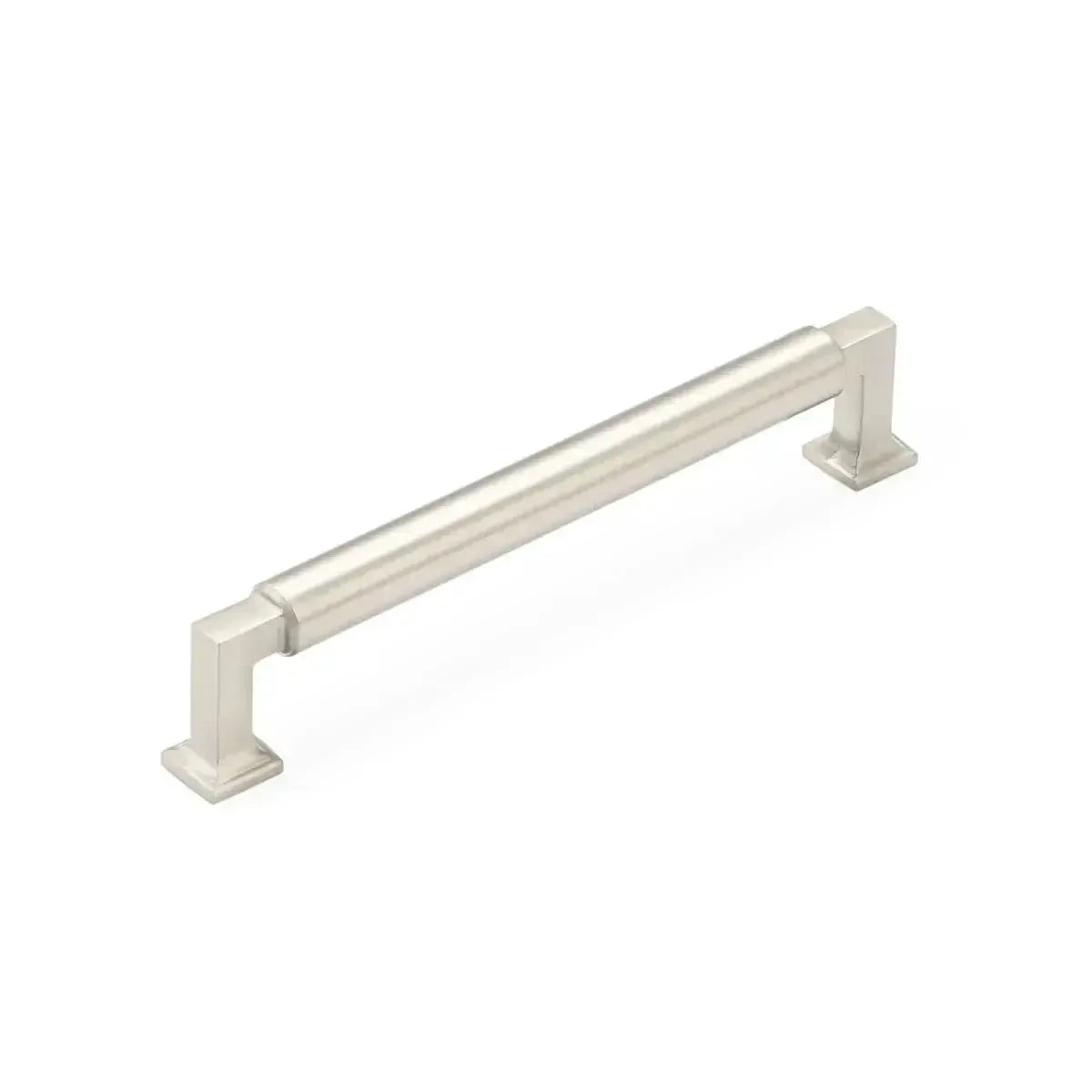 The Schaub Haniburton Cabinet Pull in Satin Nickel finish.