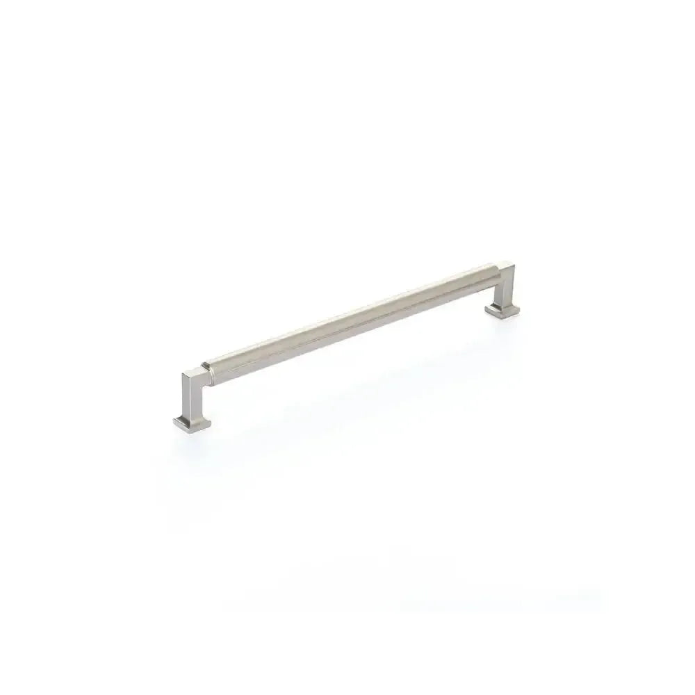 The Schaub Haniburton Cabinet Pull in Satin Nickel finish.