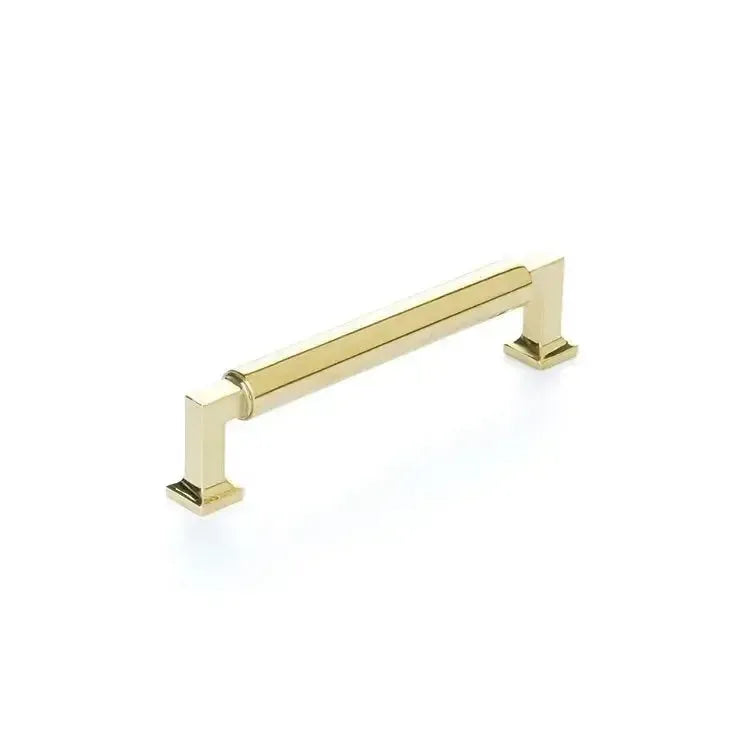 The Schaub Haniburton Cabinet Pull in Unlacquered Brass finish.