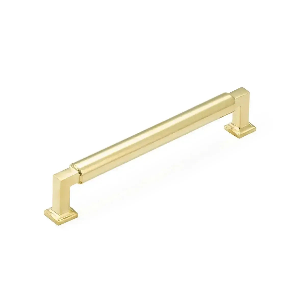 The Schaub Haniburton Cabinet Pull in Unlacquered Brass finish.