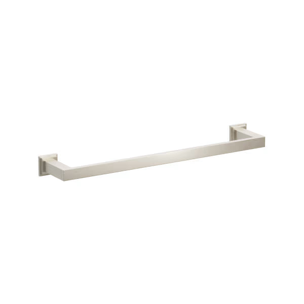 Emtek Modern Rectangular Brass Towel Bar with Step Square Rosette
