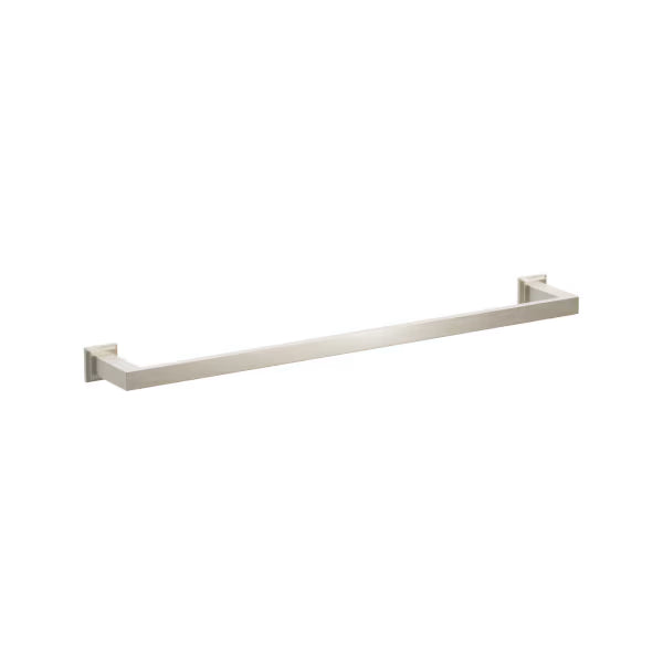 Emtek Modern Rectangular Brass Towel Bar with Step Square Rosette