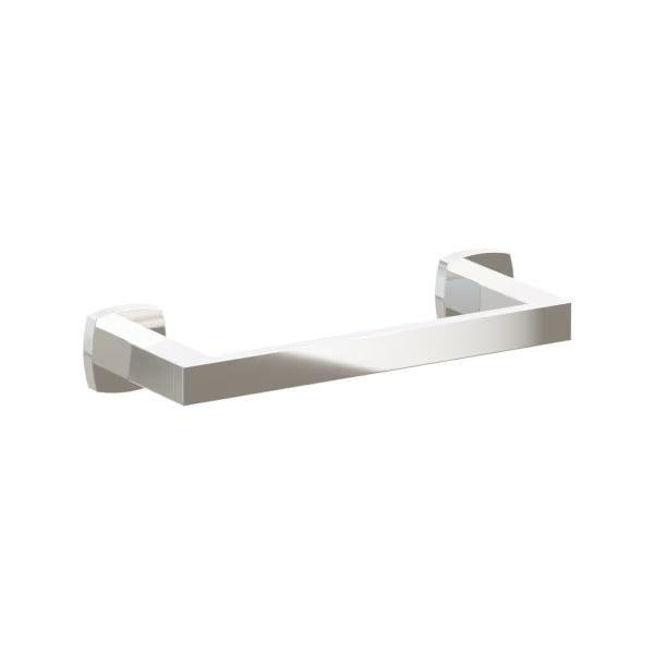 Emtek Modern Rectangular Brass Towel Bar with Soft Square Rosette