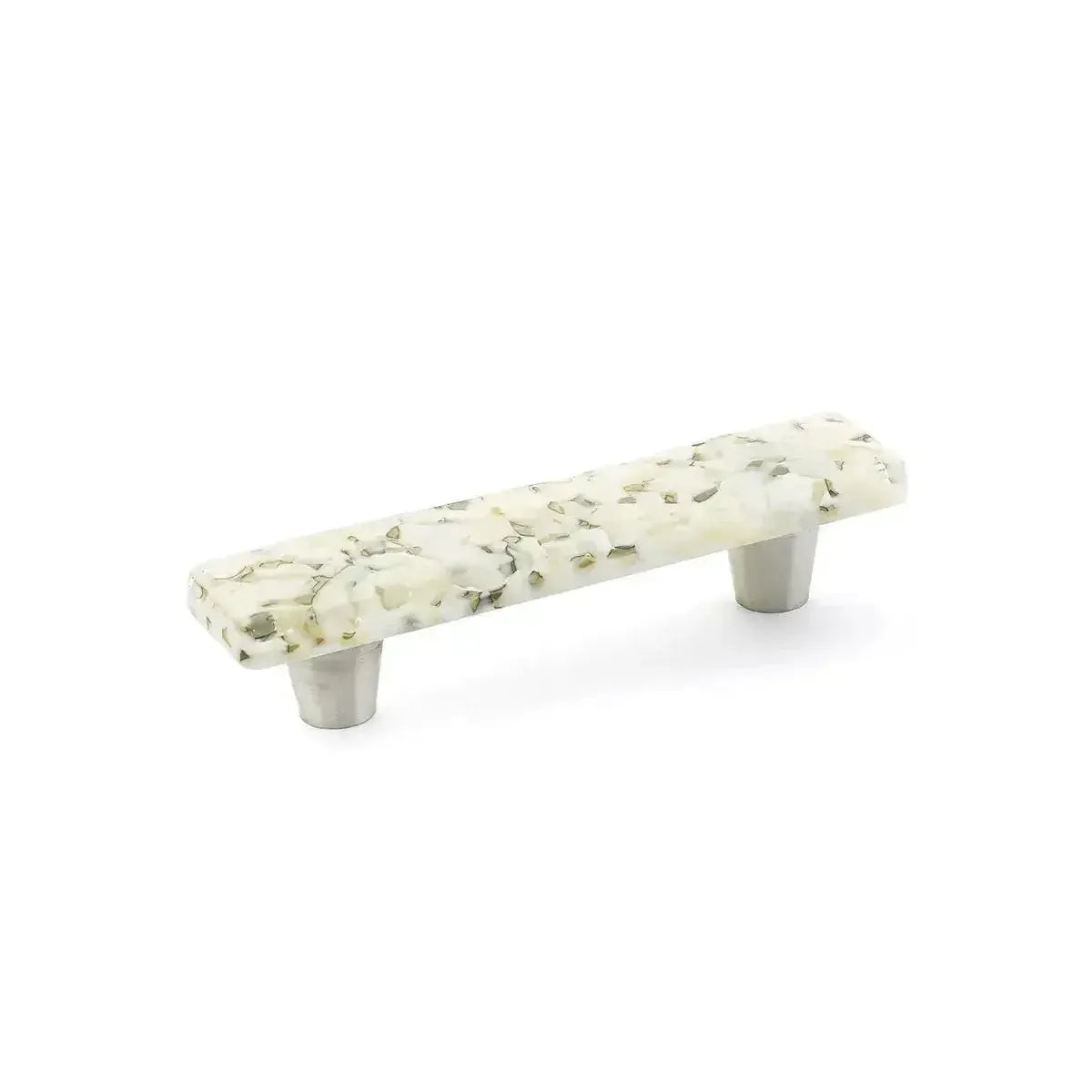Ice Cabinet Pull White Lace Pebbles