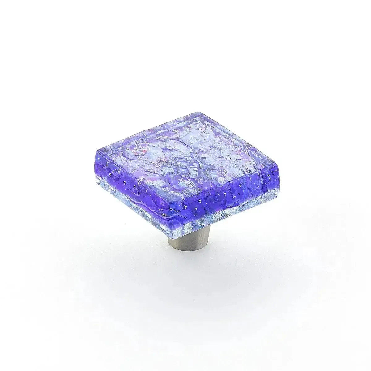 Ice Pearl Square Cabinet Knob Pearl Blue