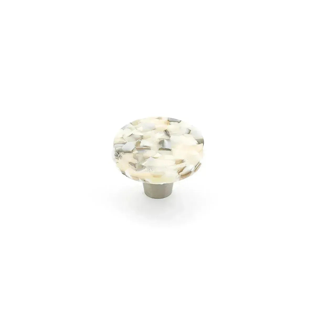 Ice Round Cabinet Knob Sable Pebbles