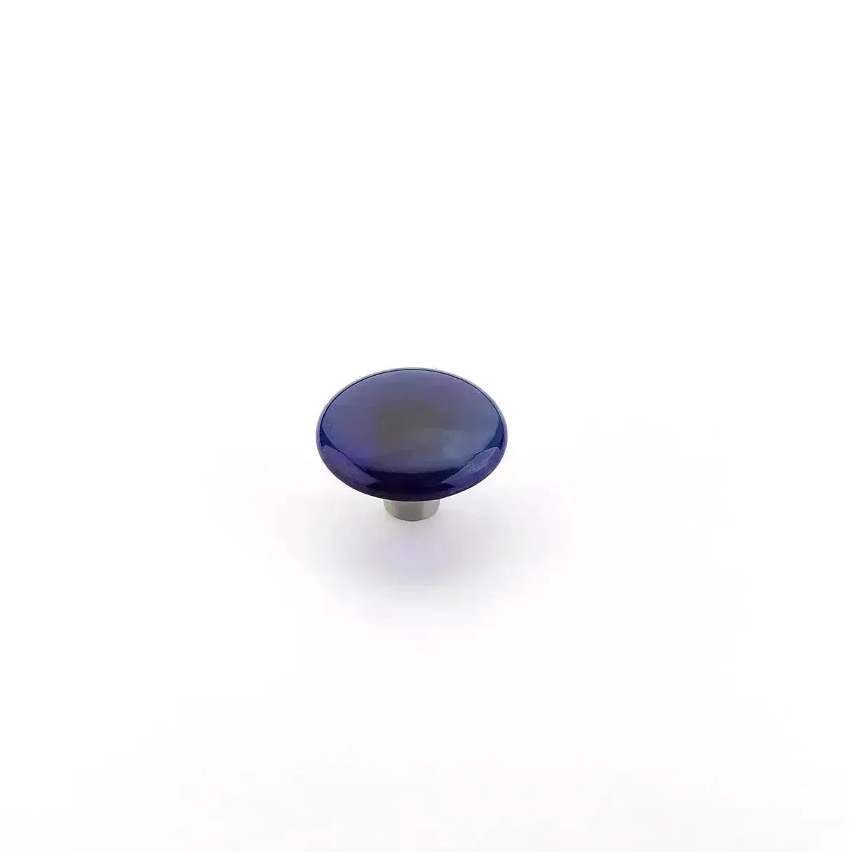Ice Round Cabinet Knob Sapphire Silk
