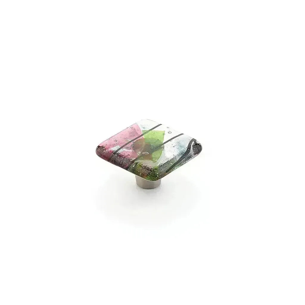 Ice Square Cabinet Knob Confetti Turquoise