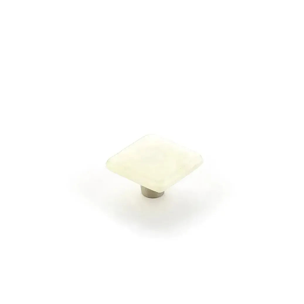 Ice Square Cabinet Knob Ivory Silk