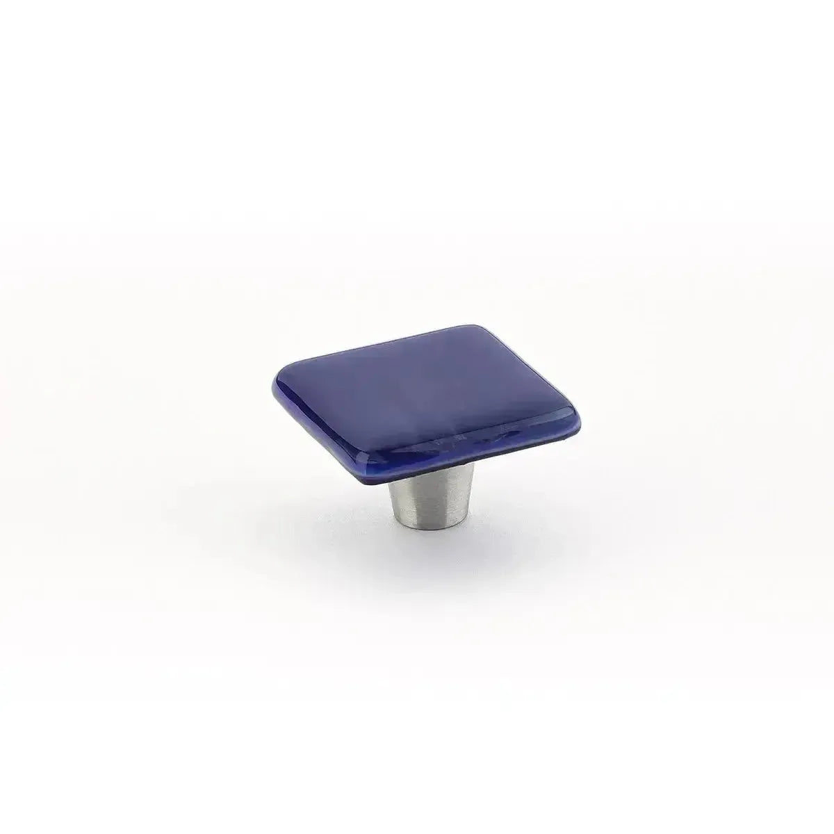 Ice Square Cabinet Knob Sapphire Silk