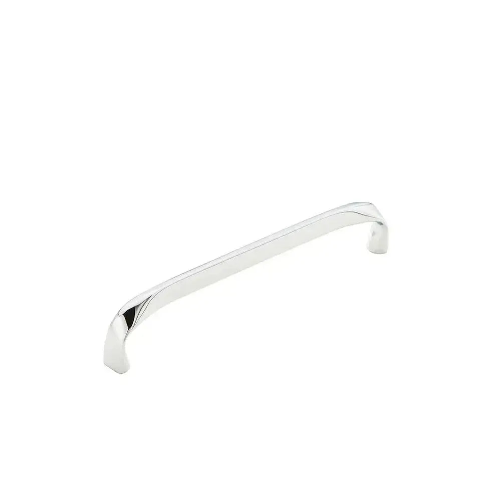 Italian Contemporary Rounded Cabinet Pull Polished Chrome