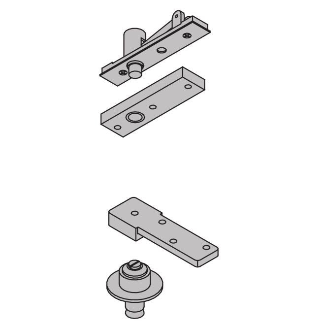 Ives Commercial 1-1/2" Center Hung Pivot Set 300 Pounds in Aluminum Painted finish