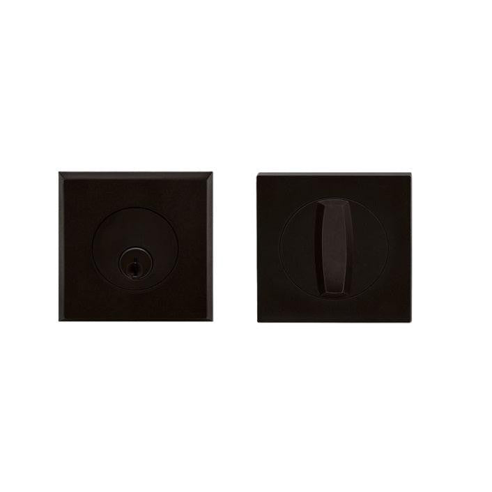 Karcher Keyed Alike Square Single Cylinder Deadbolt in Cosmos Black finish