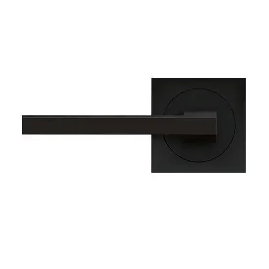 Karcher Design Boston Lever with Square 3 Piece Rosette in Cosmos Black finish