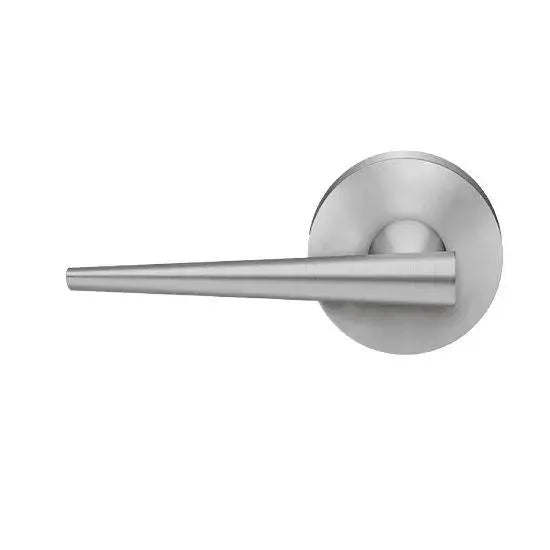 Karcher Design Brooklyn Lever with Plan Design Round Rosette in Satin Stainless Steel finish