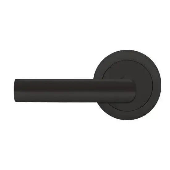 Karcher Design Iceland Lever with Round 3 Piece Rosette in Cosmos Black finish