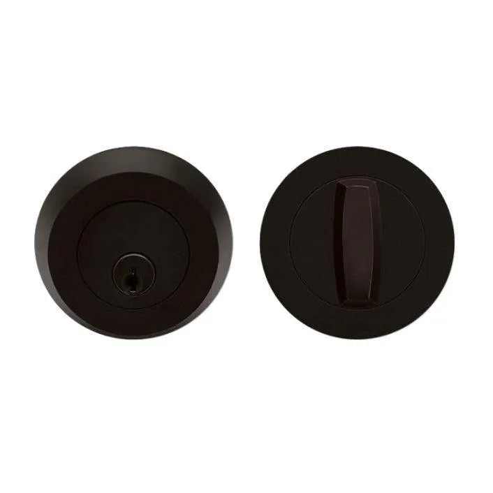 Karcher Keyed Alike Round Single Cylinder Deadbolt in Cosmos Black finish