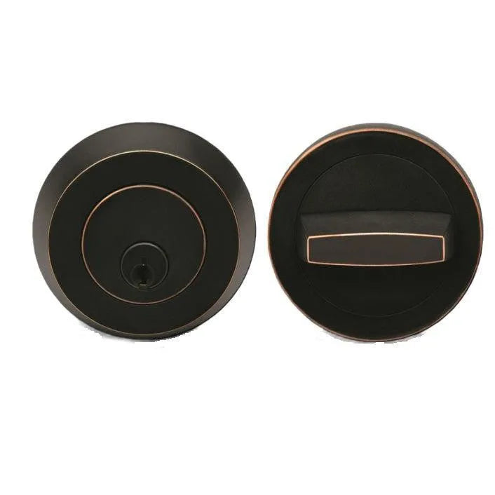 Karcher Keyed Alike Round Single Cylinder Deadbolt in Oil Rubbed Bronze finish