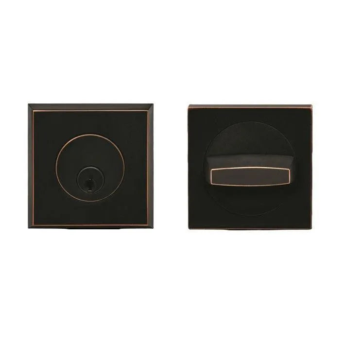 Karcher Keyed Alike Square Single Cylinder Deadbolt in Oil Rubbed Bronze finish
