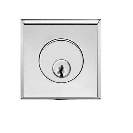 Karcher Keyed Alike Square Single Cylinder Deadbolt in Polished Stainless Steel finish