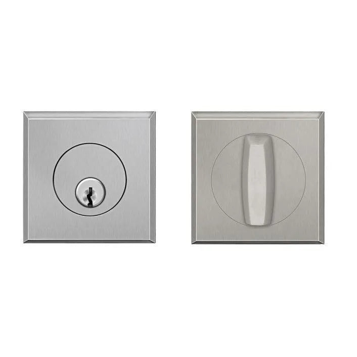 Karcher Keyed Alike Square Single Cylinder Deadbolt in Satin Stainless Steel finish