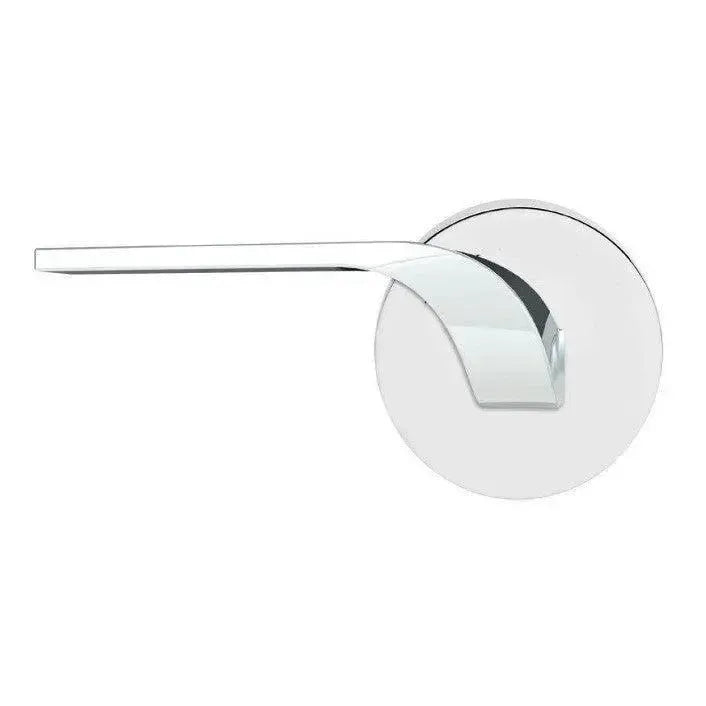 Karcher Design Las Vegas Lever with Plan Design Round Rosette in Polished Stainless Steel finish