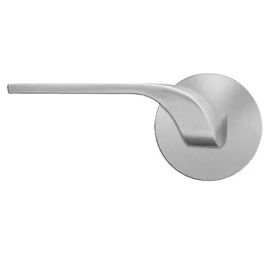 Karcher Design Las Vegas Lever with Plan Design Round Rosette in Satin Stainless Steel finish