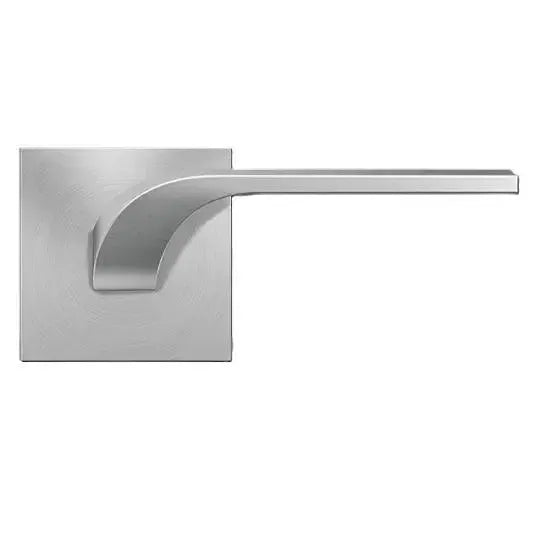 Karcher Design Las Vegas Lever with Square Plan Design Rosette in Satin Stainless Steel finish
