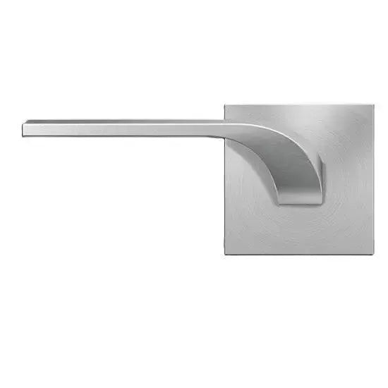 Karcher Design Las Vegas Lever with Square Plan Design Rosette in Satin Stainless Steel finish