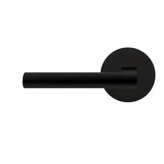Karcher Design Madeira Lever with Plan Design Round Rosette in Cosmos Black finish