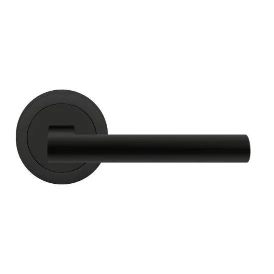 KarcherKarcher Design Madeira Passage Lever with Round 3 Piece Rosette-2 ⅜″ Backset in 