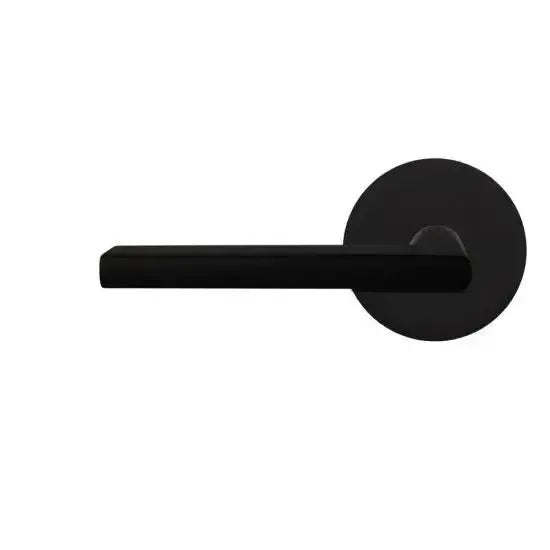 Karcher Design Montana Lever with Round Plan Design Rosette in Cosmos Black finish