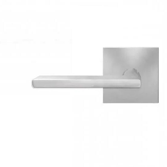 Karcher Design Montana Lever with Square Plan Design Rosette in Satin Stainless Steel finish
