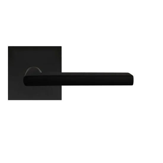 KarcherKarcher Design Montana Passage Lever with Square Plan Design Rosette-2 ⅜″ Backset in 