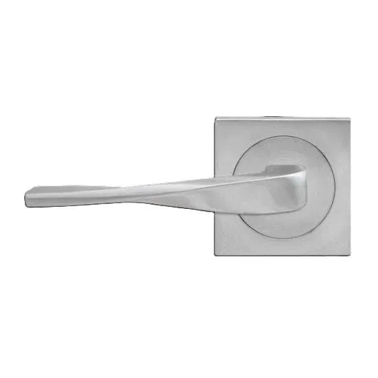 Karcher Design Nevada Lever with Square 3 Piece Rosette Satin Stainless Steel