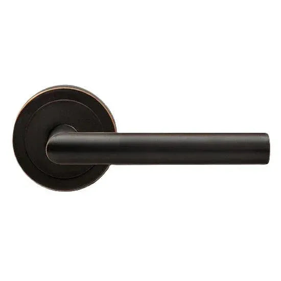 Karcher Design Rhodos Lever with Round 3 Piece Rosette Oil Rubbed Bronze